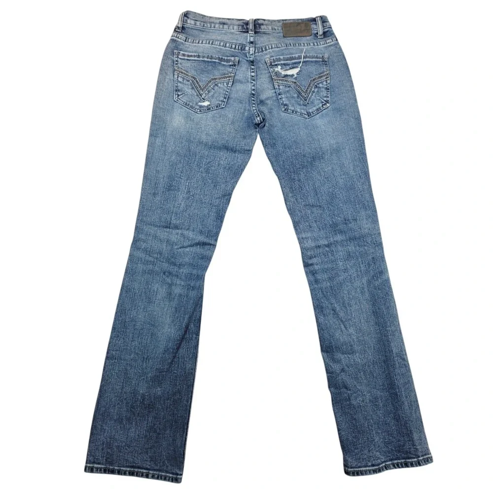 BKE Aiden Straight Leg Distressed Jeans Mens 30x34 Medium Wash Denim